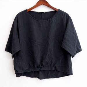 Elemente Clemente 100% Lyocell Boxy Oversized Step Hem Top Size 3 Large